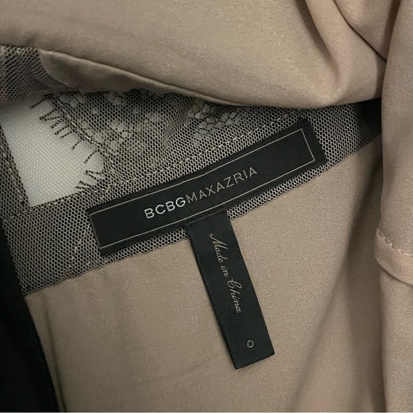 BCBGMaxAzria Layton faux leather & lace dress - Picture 3 of 7